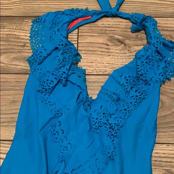 Jessica Simpson One Piece Fringe Bathing Suit - Picture 2 of 8